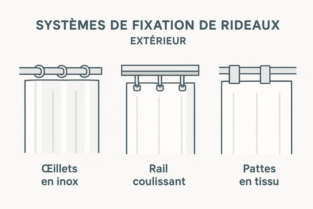 fiaxation des rideaux